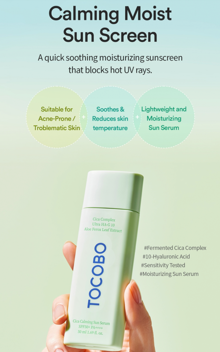 TOCOBO Cica Calming Sun Serum