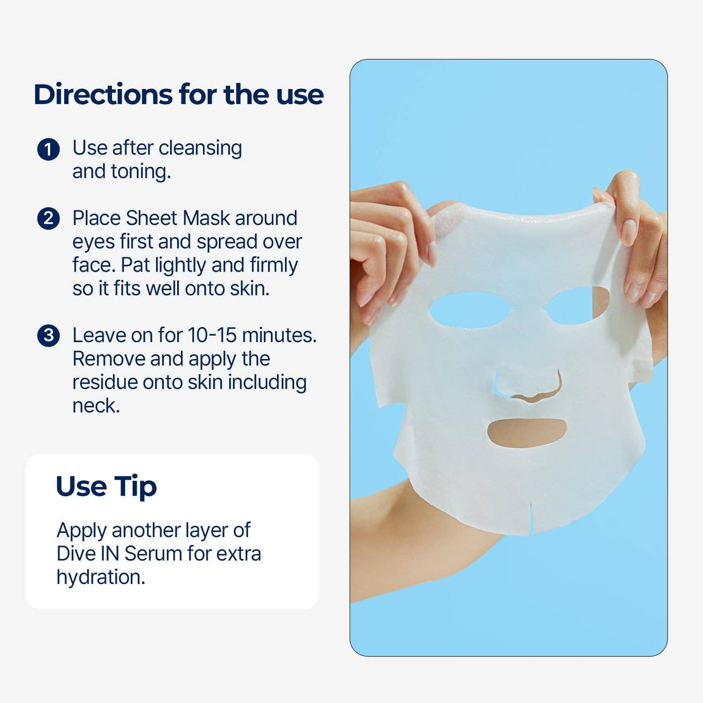 Torriden DIVE-IN Hyaluronic Acid Facial Sheet Mask