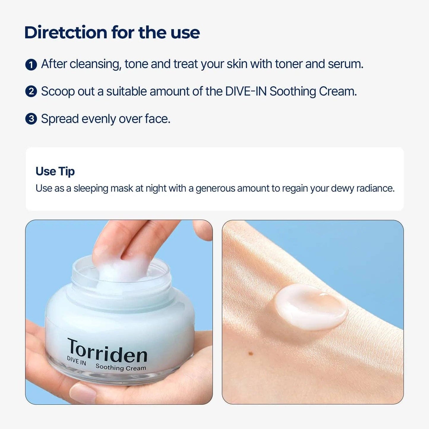 Torriden DIVE-IN Low Molecular Hyaluronic Acid Soothing Cream